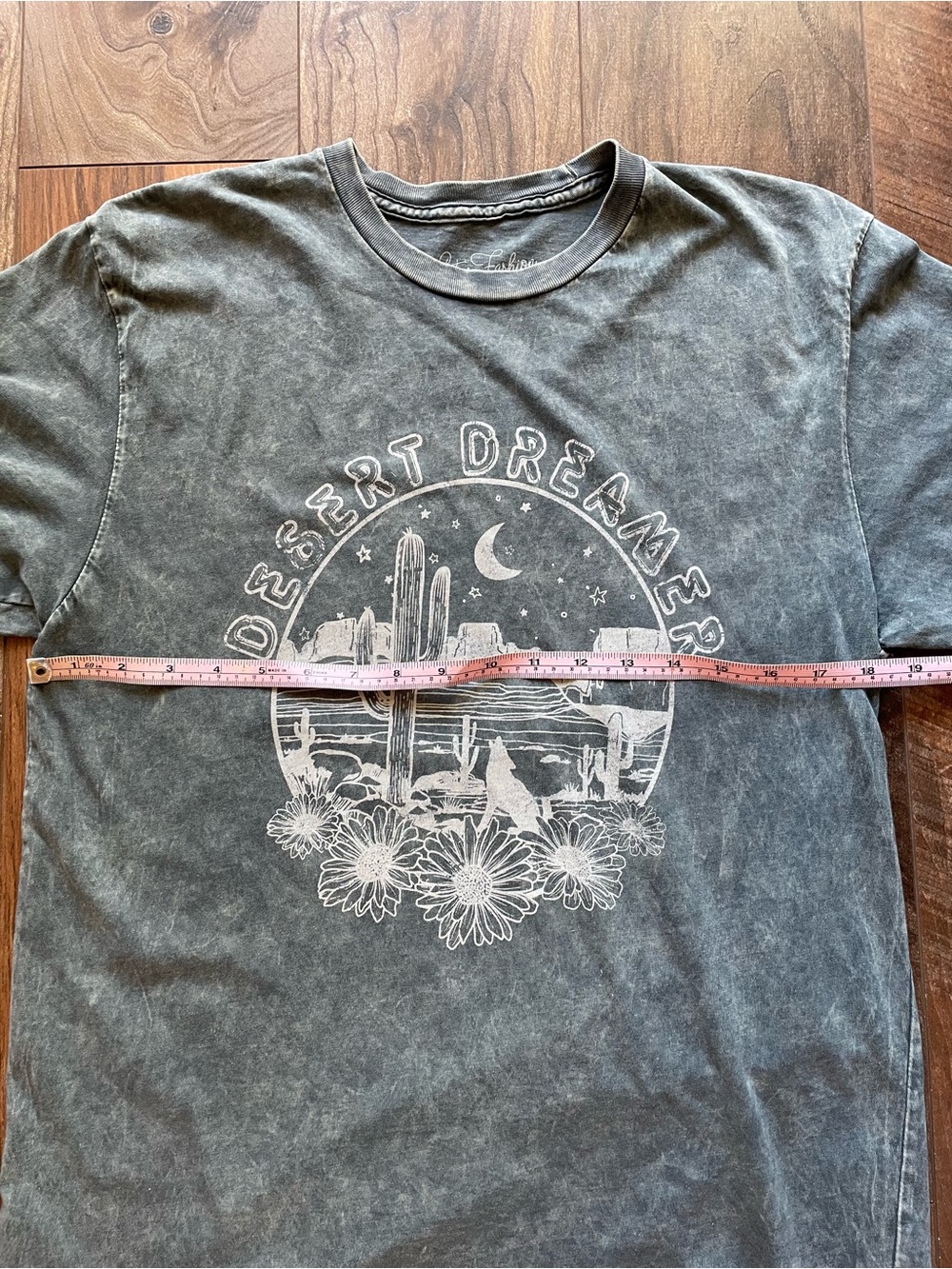 Lotus Fashion Abercrombie Desert Dreamer Graphic Tee - Washed Blue/Green